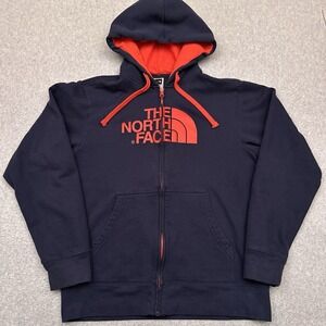 The North Face Half Dome Full Zip Hoodie Men's Medium Blue Sweatshirt Hiking